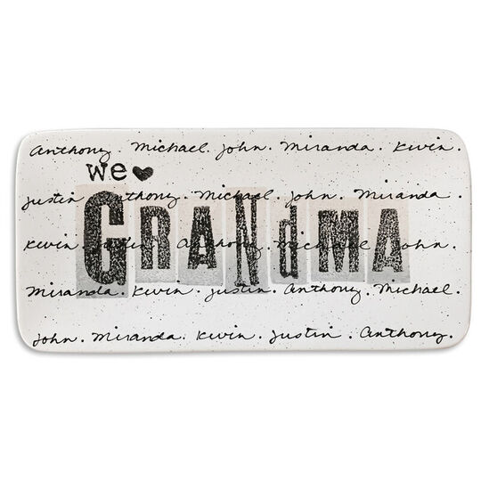 Cursive Grandparent Plate